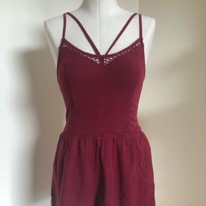 Hollister Burgundy romper